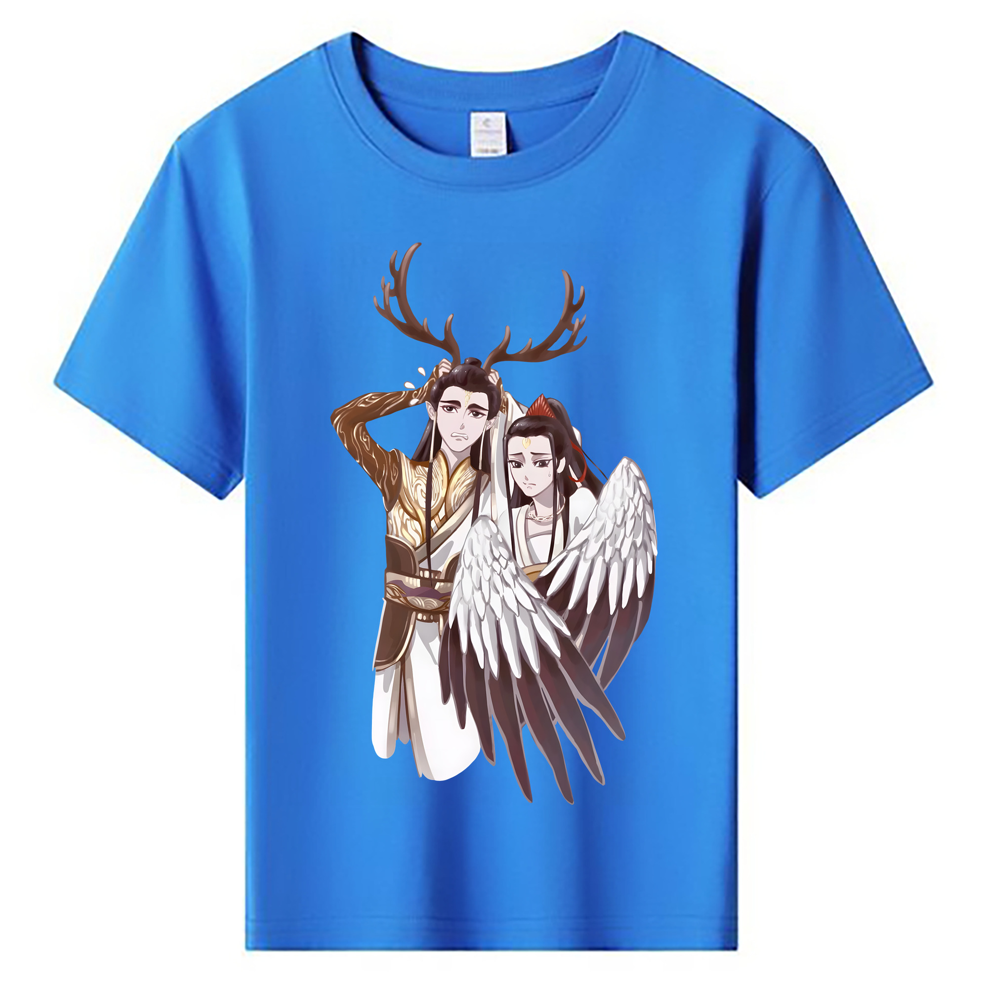 （画像用） Ne Zha 2 ナタ 魔童の大暴れ 綿100％キッズTシャツ（フロントプリント）